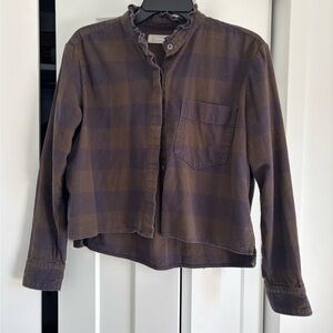 Everlane checkered button up